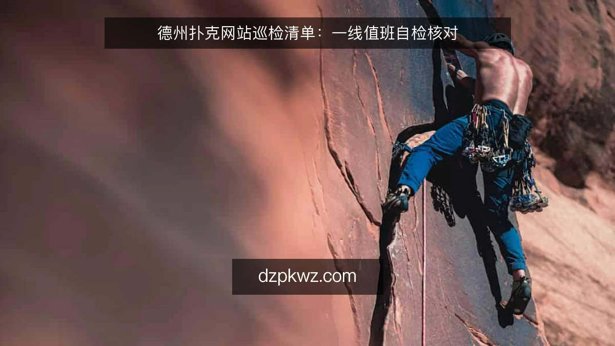 德州扑克网站巡检清单：一线值班自检核对